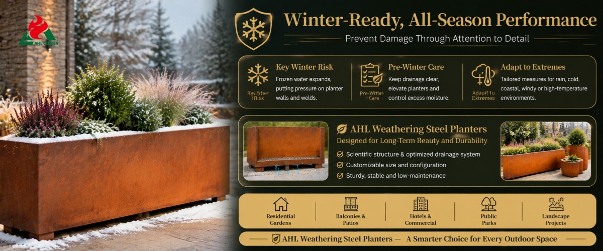 AHL Weathering Steel Planters